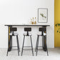 Industrial Sintered Stone Bar Table Dining Table for Kitchen Living Room 70.9"L x 15.7"W x 41.3"H White Without Chairs Clearhalo 'Bar Furniture' 'Bar Tables' 'bar_tables' 'furn' 'furn_bar_tables' 'Furniture' 'Kitchen & Dining Furniture' 6097129