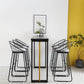 Industrial Sintered Stone Bar Table Dining Table for Kitchen Living Room Black Without Chairs Clearhalo 'Bar Furniture' 'Bar Tables' 'bar_tables' 'furn' 'furn_bar_tables' 'Furniture' 'Kitchen & Dining Furniture' 6097130