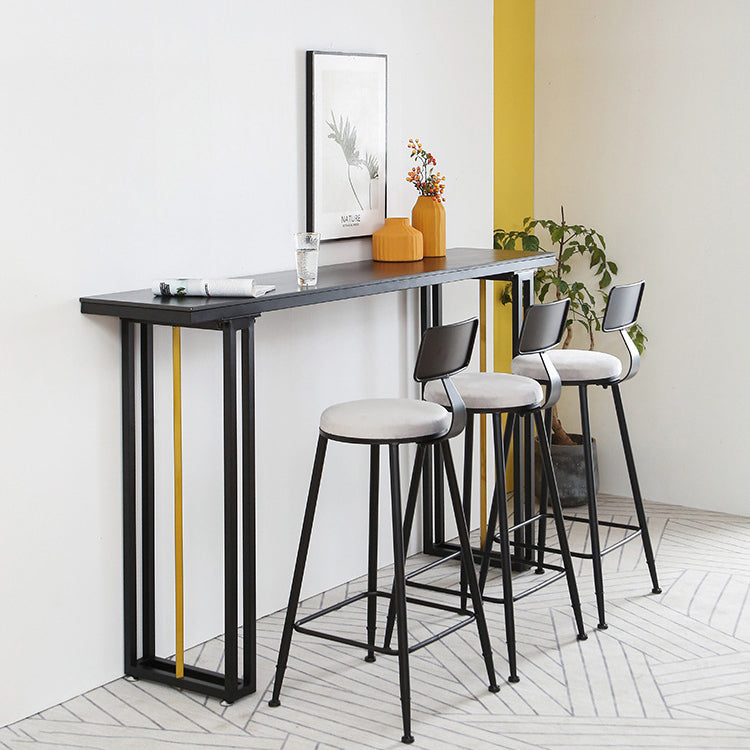 Industrial Sintered Stone Bar Table Dining Table for Kitchen Living Room Clearhalo 'Bar Furniture' 'Bar Tables' 'bar_tables' 'furn' 'furn_bar_tables' 'Furniture' 'Kitchen & Dining Furniture' 6097140