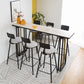 Industrial Sintered Stone Bar Table Dining Table for Kitchen Living Room Clearhalo 'Bar Furniture' 'Bar Tables' 'bar_tables' 'furn' 'furn_bar_tables' 'Furniture' 'Kitchen & Dining Furniture' 6097141