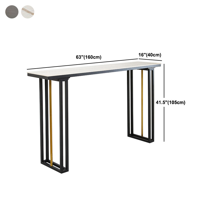Industrial Sintered Stone Bar Table Dining Table for Kitchen Living Room Clearhalo 'Bar Furniture' 'Bar Tables' 'bar_tables' 'furn' 'furn_bar_tables' 'Furniture' 'Kitchen & Dining Furniture' 6097146