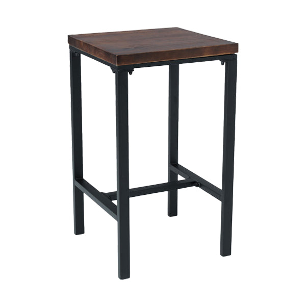 Eigentijdse vierkante voetsteun bartafel Bruin massief houten bartafel