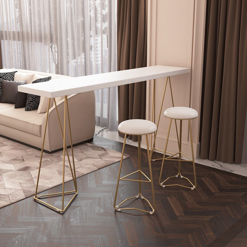 Traditional Luxury Dining Table Solid Wood Bar Table Rectangle Bar Table 70.9"L x 15.7"W x 41.3"H White Without Chairs Clearhalo 'Bar Furniture' 'Bar Tables' 'bar_tables' 'furn' 'furn_bar_tables' 'Furniture' 'Kitchen & Dining Furniture' 6097331