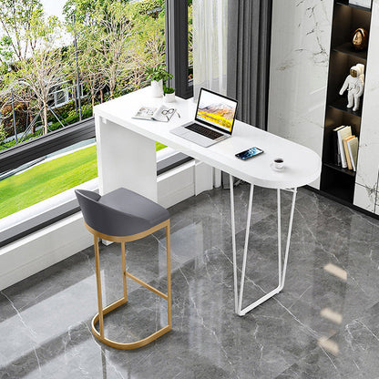 Specialty Pub Table Contemporary Wood Bar Table in White for Indoor