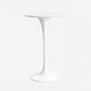 Contemporary Round Bar Stool Table Faux Marble and Stone Bar Table for Small Places