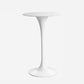 Contemporary Round Bar Stool Table Faux Marble and Stone Bar Table for Small Places
