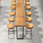 Table de Bar en Métal et Bois Table à Hauteur de Bar Industrielle pour Salle à Manger