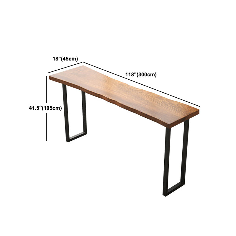 Table de Bar en Métal et Bois Table à Hauteur de Bar Industrielle pour Salle à Manger