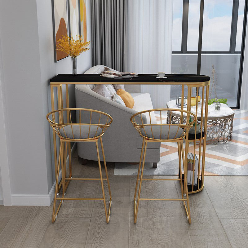 Glam Pub Table Tavolo da bar speciale con doppio piedistallo per uso interno