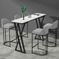 Rectangle Sintered Stone Bar Table Modern Dining Table for Kitchen Living Room 70.9"L x 15.7"W x 41.3"H White Without Chairs Clearhalo 'Bar Furniture' 'Bar Tables' 'bar_tables' 'furn' 'furn_bar_tables' 'Furniture' 'Kitchen & Dining Furniture' 6097546