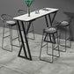 Rectangle Sintered Stone Bar Table Modern Dining Table for Kitchen Living Room Clearhalo 'Bar Furniture' 'Bar Tables' 'bar_tables' 'furn' 'furn_bar_tables' 'Furniture' 'Kitchen & Dining Furniture' 6097552