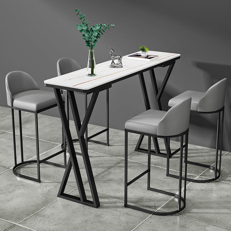 Rectangle Sintered Stone Bar Table Modern Dining Table for Kitchen Living Room Clearhalo 'Bar Furniture' 'Bar Tables' 'bar_tables' 'furn' 'furn_bar_tables' 'Furniture' 'Kitchen & Dining Furniture' 6097553