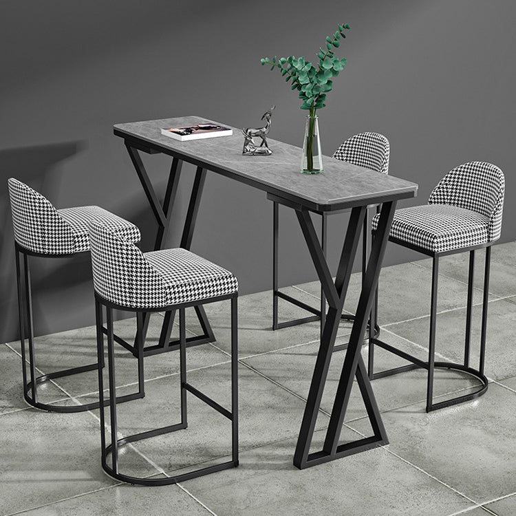 Rectangle Sintered Stone Bar Table Modern Dining Table for Kitchen Living Room Clearhalo 'Bar Furniture' 'Bar Tables' 'bar_tables' 'furn' 'furn_bar_tables' 'Furniture' 'Kitchen & Dining Furniture' 6097554