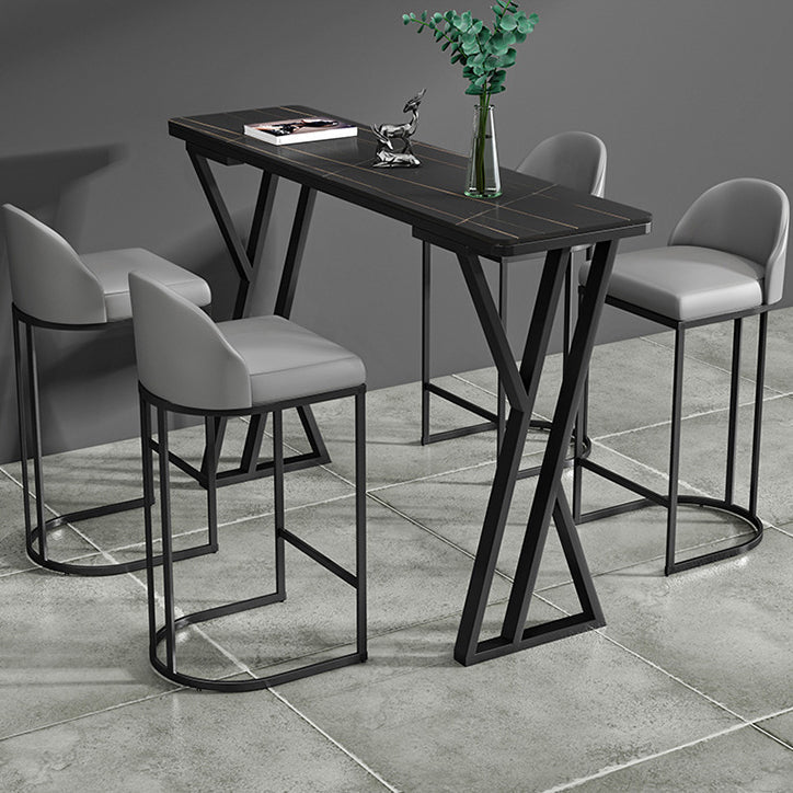 Rectangle Sintered Stone Bar Table Modern Dining Table for Kitchen Living Room Clearhalo 'Bar Furniture' 'Bar Tables' 'bar_tables' 'furn' 'furn_bar_tables' 'Furniture' 'Kitchen & Dining Furniture' 6097557