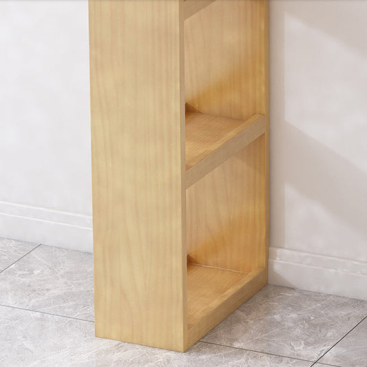 Tavolo da pub in legno moderno rettangolo naturale altezza della barra tavolo da cocktail con ripiani