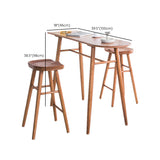 Contemporary Brown Wood Bar Table Free Form Counter Height Table with 4 Legs Clearhalo 'Bar Furniture' 'Bar Tables' 'bar_tables' 'furn' 'furn_bar_tables' 'Furniture' 'Kitchen & Dining Furniture' 6097648