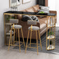 Double Pedestal Pub Table Free Form Glam Bar Table for Indoor and Breakroom Clearhalo 'Bar Furniture' 'Bar Tables' 'bar_tables' 'furn' 'furn_bar_tables' 'Furniture' 'Kitchen & Dining Furniture' 6097662