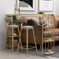 Double Pedestal Pub Table Free Form Glam Bar Table for Indoor and Breakroom Clearhalo 'Bar Furniture' 'Bar Tables' 'bar_tables' 'furn' 'furn_bar_tables' 'Furniture' 'Kitchen & Dining Furniture' 6097663