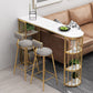 Double Pedestal Pub Table Free Form Glam Bar Table for Indoor and Breakroom Clearhalo 'Bar Furniture' 'Bar Tables' 'bar_tables' 'furn' 'furn_bar_tables' 'Furniture' 'Kitchen & Dining Furniture' 6097665
