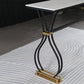 Rectangle Sintered Stone Dining Table Black and Metal Base Bar Table Clearhalo 'Bar Furniture' 'Bar Tables' 'bar_tables' 'furn' 'furn_bar_tables' 'Furniture' 'Kitchen & Dining Furniture' 6097681