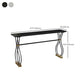 Rectangle Sintered Stone Dining Table Black and Metal Base Bar Table Clearhalo 'Bar Furniture' 'Bar Tables' 'bar_tables' 'furn' 'furn_bar_tables' 'Furniture' 'Kitchen & Dining Furniture' 6097690