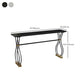 Rectangle Sintered Stone Dining Table Black and Metal Base Bar Table Clearhalo 'Bar Furniture' 'Bar Tables' 'bar_tables' 'furn' 'furn_bar_tables' 'Furniture' 'Kitchen & Dining Furniture' 6097692
