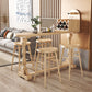 Contemporary Pub Table Specialty Solid Wood Bar Table in Natural