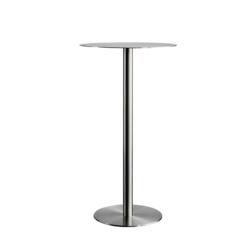 Industrial Metal Bar Dining Table Round Bistro Bar Table with Pedestal Clearhalo 'Bar Furniture' 'Bar Tables' 'bar_tables' 'furn' 'furn_bar_tables' 'Furniture' 'Kitchen & Dining Furniture' 6098268