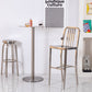 Industrial Metal Bar Dining Table Round Bistro Bar Table with Pedestal Clearhalo 'Bar Furniture' 'Bar Tables' 'bar_tables' 'furn' 'furn_bar_tables' 'Furniture' 'Kitchen & Dining Furniture' 6098273