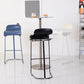 Industrial Metal Bar Dining Table Round Bistro Bar Table with Pedestal Clearhalo 'Bar Furniture' 'Bar Tables' 'bar_tables' 'furn' 'furn_bar_tables' 'Furniture' 'Kitchen & Dining Furniture' 6098275