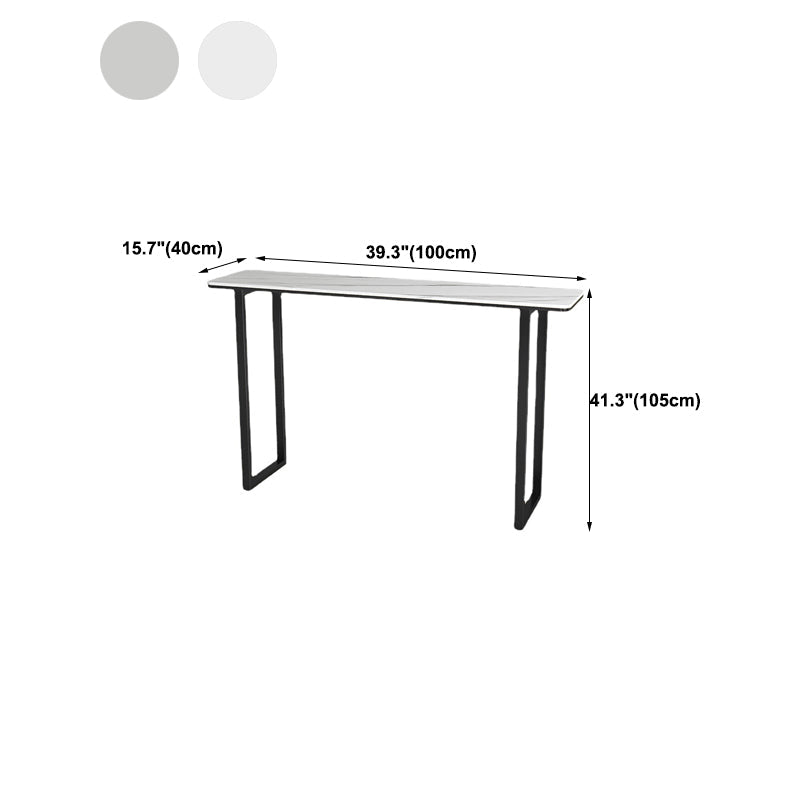 Table de pub rectangulaire de 41 pouces, hauteur de bar industrielle, pour l'extérieur