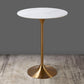 41.3"H Bar Dining Table Pedestal Sintered Stone Bar Height Cocktail Table White Round Clearhalo 'Bar Furniture' 'Bar Tables' 'bar_tables' 'furn' 'furn_bar_tables' 'Furniture' 'Kitchen & Dining Furniture' 6098352