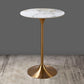 41.3"H Bar Dining Table Pedestal Sintered Stone Bar Height Cocktail Table White-Gray Round Clearhalo 'Bar Furniture' 'Bar Tables' 'bar_tables' 'furn' 'furn_bar_tables' 'Furniture' 'Kitchen & Dining Furniture' 6098356