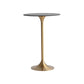 41.3"H Bar Dining Table Pedestal Sintered Stone Bar Height Cocktail Table Black Round Clearhalo 'Bar Furniture' 'Bar Tables' 'bar_tables' 'furn' 'furn_bar_tables' 'Furniture' 'Kitchen & Dining Furniture' 6098359
