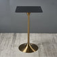 41.3"H Bar Dining Table Pedestal Sintered Stone Bar Height Cocktail Table 23.6"L x 23.6"W x 41.3"H Matte Black Square Clearhalo 'Bar Furniture' 'Bar Tables' 'bar_tables' 'furn' 'furn_bar_tables' 'Furniture' 'Kitchen & Dining Furniture' 6098360