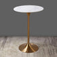41.3"H Bar Dining Table Pedestal Sintered Stone Bar Height Cocktail Table Matte White Round Clearhalo 'Bar Furniture' 'Bar Tables' 'bar_tables' 'furn' 'furn_bar_tables' 'Furniture' 'Kitchen & Dining Furniture' 6098365