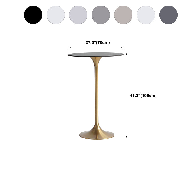 41.3"H Bar Dining Table Pedestal Sintered Stone Bar Height Cocktail Table Clearhalo 'Bar Furniture' 'Bar Tables' 'bar_tables' 'furn' 'furn_bar_tables' 'Furniture' 'Kitchen & Dining Furniture' 6098370
