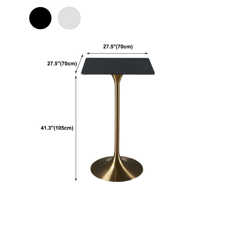 41.3"H Bar Dining Table Pedestal Sintered Stone Bar Height Cocktail Table Clearhalo 'Bar Furniture' 'Bar Tables' 'bar_tables' 'furn' 'furn_bar_tables' 'Furniture' 'Kitchen & Dining Furniture' 6098373