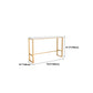 White Solid Wood Bar Table Gold and Metal Base Bar Table for Kitchen Living Room Clearhalo 'Bar Furniture' 'Bar Tables' 'bar_tables' 'furn' 'furn_bar_tables' 'Furniture' 'Kitchen & Dining Furniture' 6098413