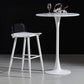 Modern Round Pub Table Fixed Pedestal Bar Height Cocktail Table