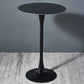 Modern Round Pub Table Fixed Pedestal Bar Height Cocktail Table