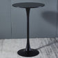 Modern Round Pub Table Fixed Pedestal Bar Height Cocktail Table