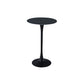Modern Round Pub Table Fixed Pedestal Bar Height Cocktail Table