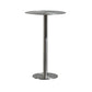Table de salle à manger ronde en acier inoxydable, table de bar sur pied extérieur-intérieur