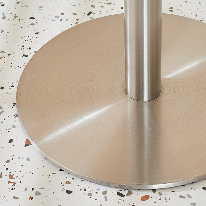 Table de salle à manger ronde en acier inoxydable, table de bar sur pied extérieur-intérieur