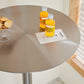 Table de salle à manger ronde en acier inoxydable, table de bar sur pied extérieur-intérieur