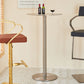 Table de salle à manger ronde en acier inoxydable, table de bar sur pied extérieur-intérieur