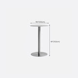Industrial Stainless Steel Bar Table Silver Round and Square Bar Stool Table