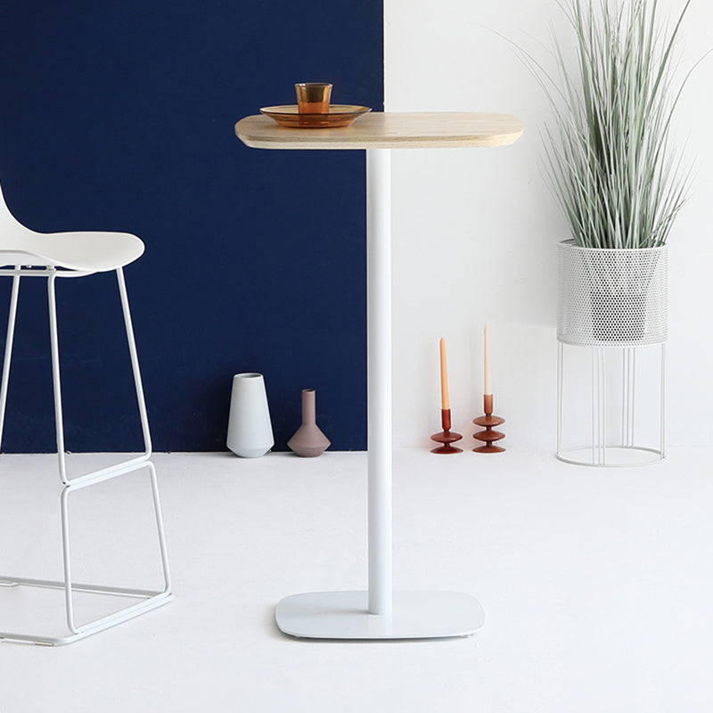 Tavolo da barretto in metallo e glam legno con base di piedistallo