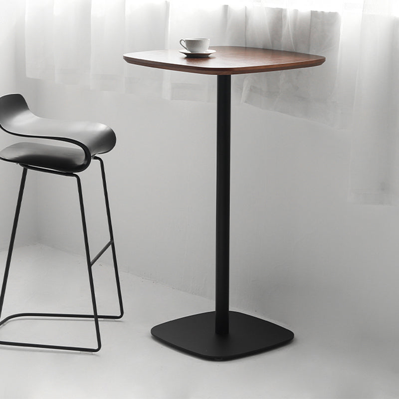 Tavolo da barretto in metallo e glam legno con base di piedistallo